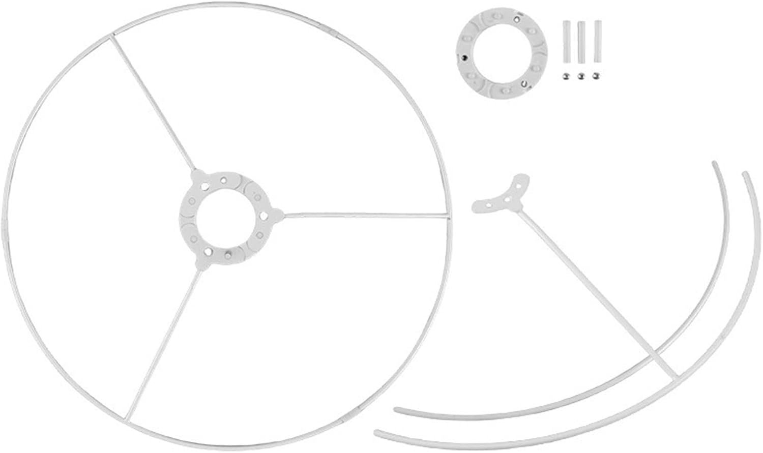 13 inch Lamp Shade Ring Frame, Professional PP and Iron Wire Frame, Easy Installation Round Lampshade Holder with Connecting Harp for DIY Table/Floor/Wall/Pendant Lamps