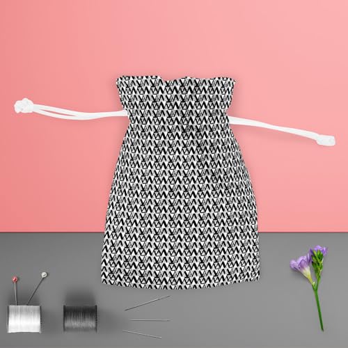 Image of ArtzFolio Geometrical Behaviour D4 | Pouch Wrist Potli Bag | Bag for Weddings & Casual Parties