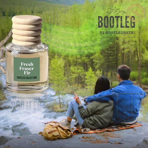 Image of Car Air Freshener Diffuser, Fresh Fraser Fir Aromatherapy, Natural Fragrance Oil, Long Lasting, by Bootleg Collection, Made in USA