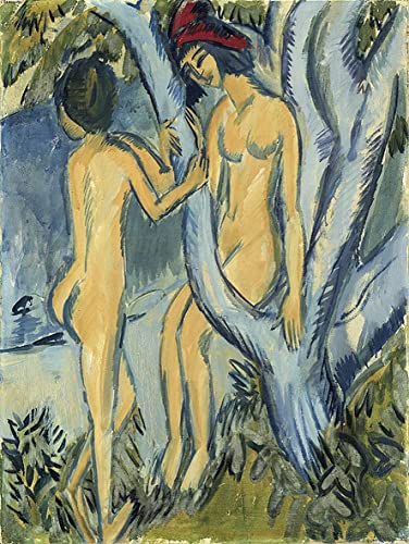 Art reproduction Waldschlucht Ernst Ludwig Kirchner sur toile de qualité musée 60x90cm