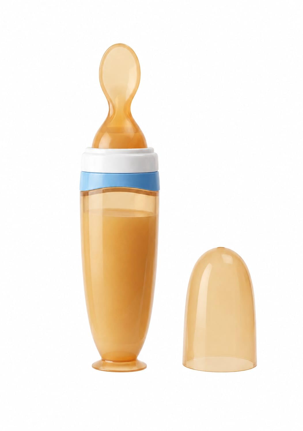 Baby Feeding Spoon with Squeezy Food Grade Silicone Feeder Bottle, for Infant Baby, 120ml, BPA Free-image-43