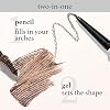Julep Brow 101-2-in-1 Eyebrow Pencil and Tinted Brow Gel - Taupe - Waterproof - All Day Hold - Fill Define and Shape Brows + Length Matters Buildable Lengthening Lash Mascara Black