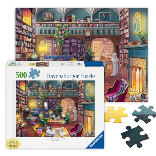 Ravensburger - Dream Library - 500 Piece Large Format Jigsaw Puzzle - Beautiful Colors and Intricate Details - Premium Quality - Puzzles for Adults
