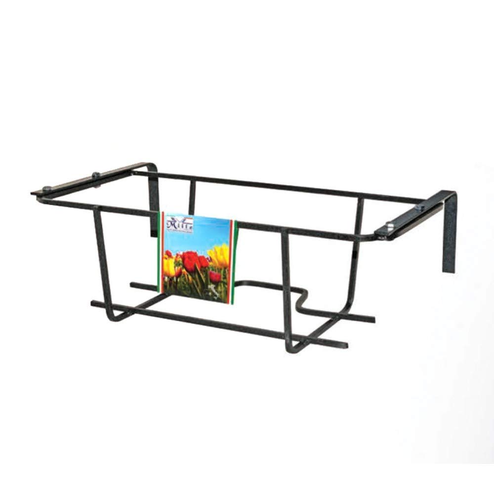 Porte-jardinière pour balcon en fer peint.