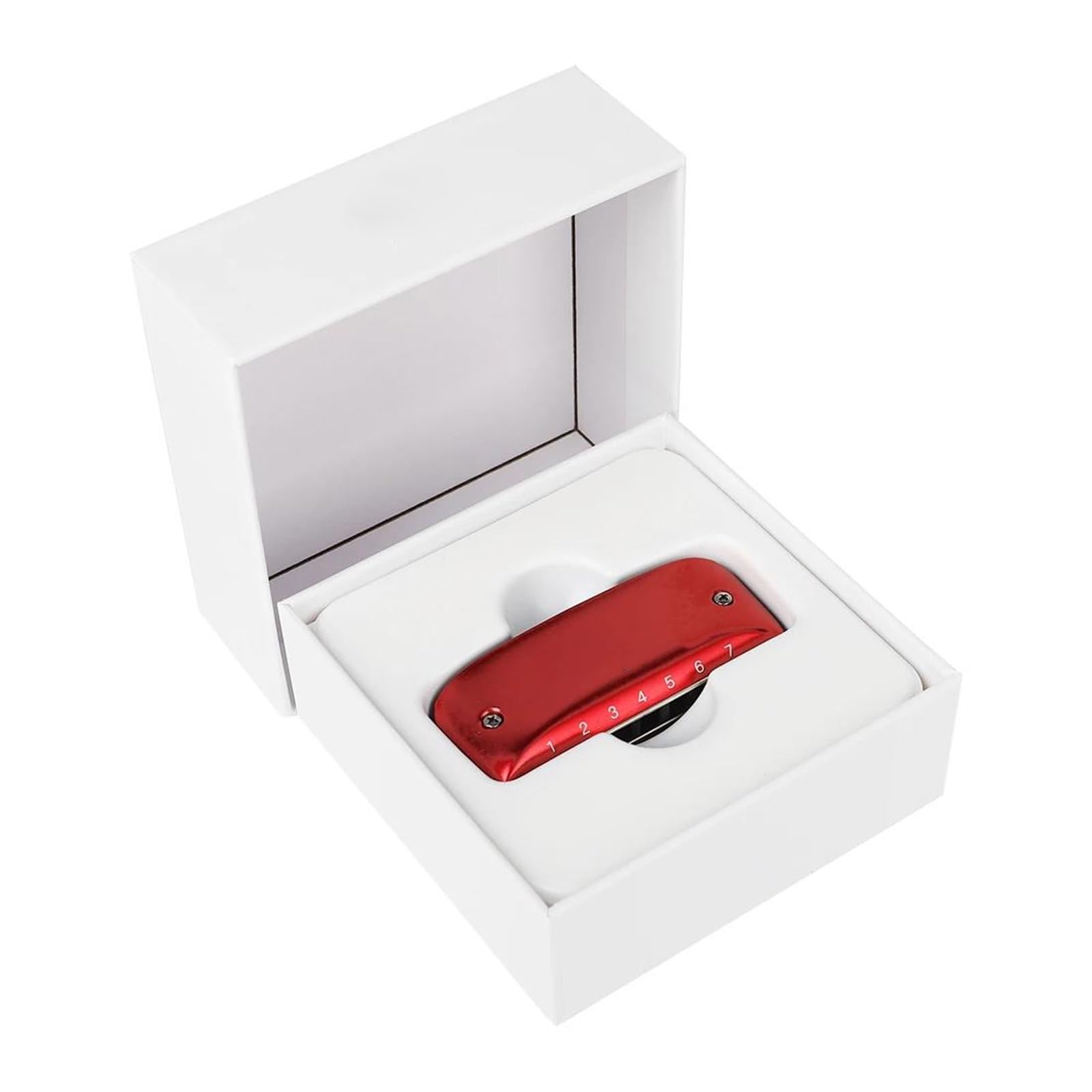 Harmonijka Ustna Blues Harmonijka 7-otworowa Blues Harp Instrument Dęty Drewniany Czerwony/Zielony/Fioletowy/Niebieski/Różowy/Żółty Dostępny(Red D)