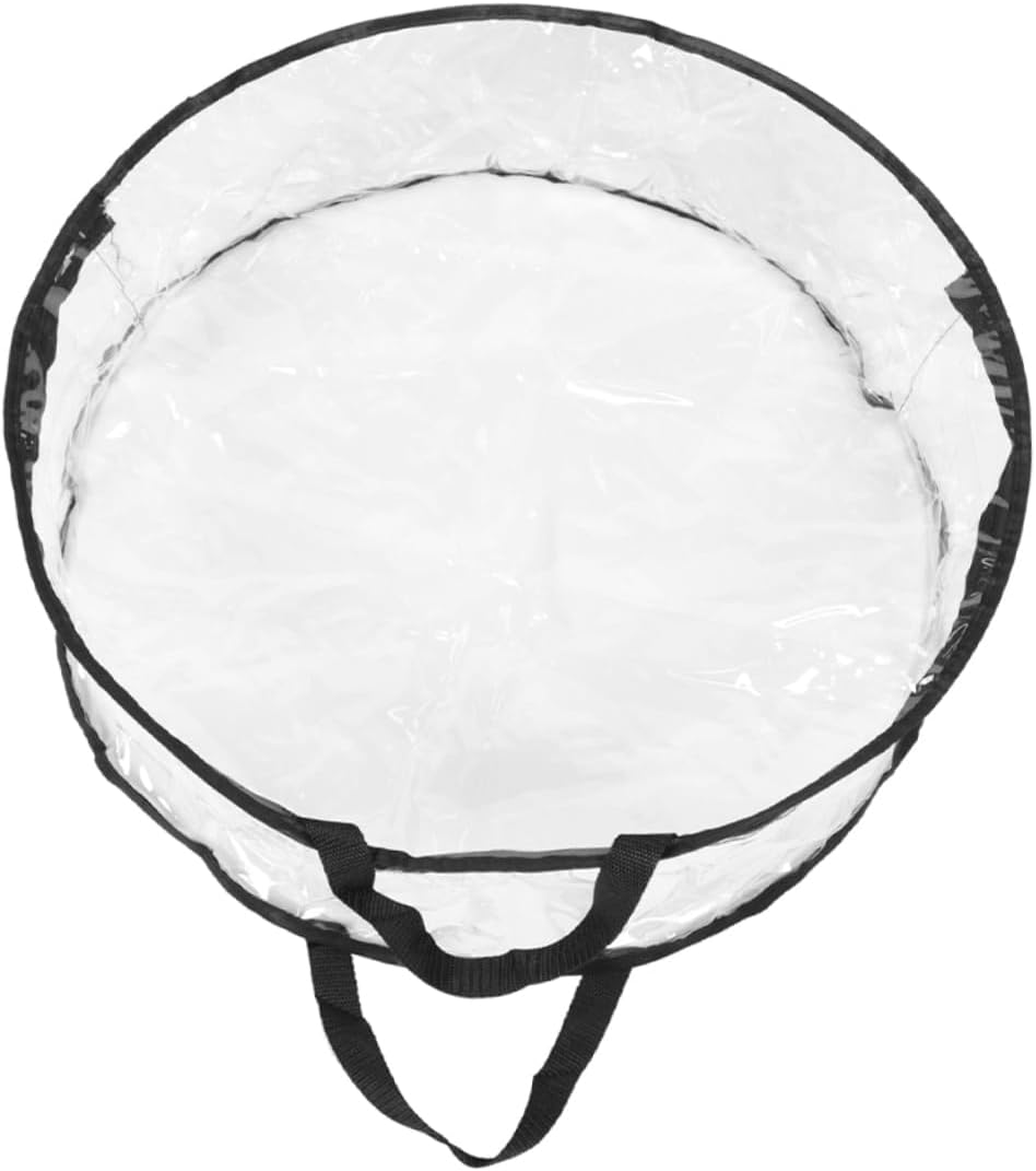 Levemolo Xmas Garland Storage Bag Wreath Packing Bag with Transparent Design Handles for Holiday Decor and Party Supplies Storage