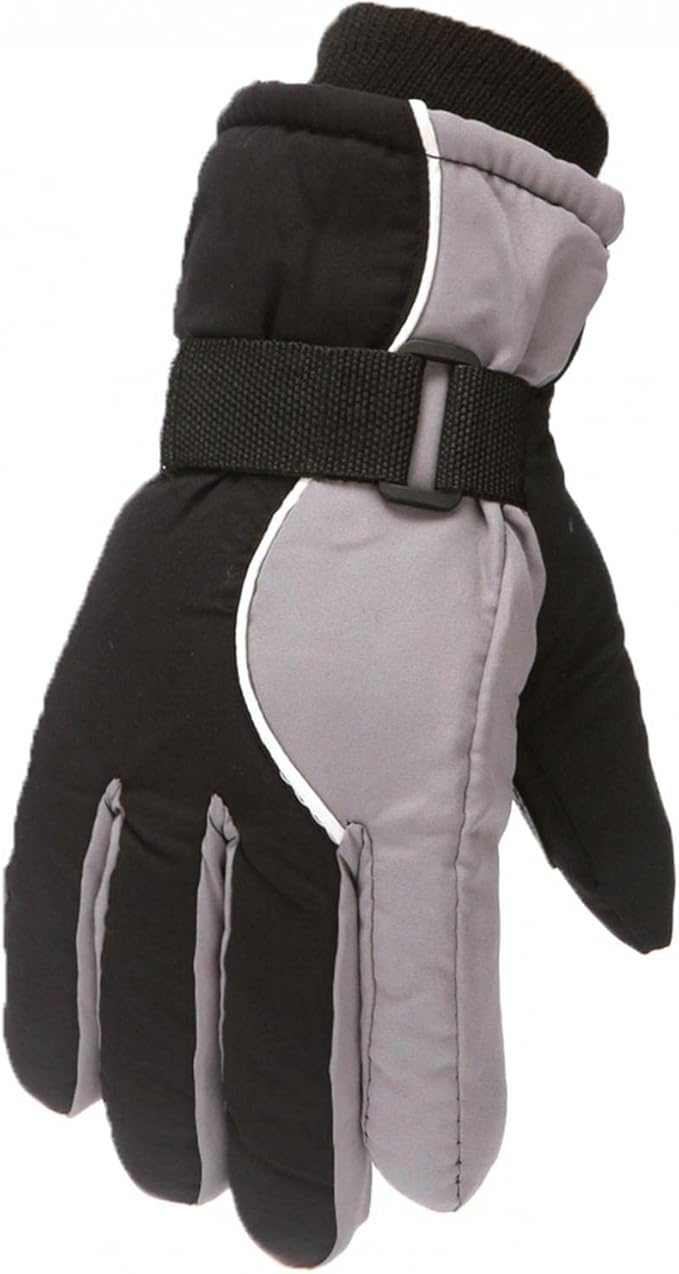 Amazon Co Jp キッズ スキー手袋 子供用 スキーグローブ スノーボード グローブ 冬用 保温 暖かい ミトン 子ども 女の子 男の子 滑り止め 厚手 防寒グローブ 防水 防風 防寒手袋 通学 通園 スポーツ 雪遊び バイク スノー スケート アウトドア用 グレー 5 10歳