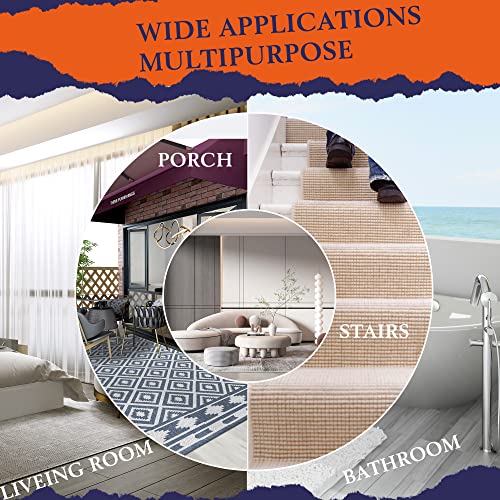 Eterart Double Sided Carpet Tape Heavy Duty For Area Rugs,Tile Hardwood Floors,Over Carpet,Rug Tape High Adhesive And Removable,Strong Sticky Tape,Indoor/Outdoor,Residue Free,2 Inches X 10 Yards,White #TOP2