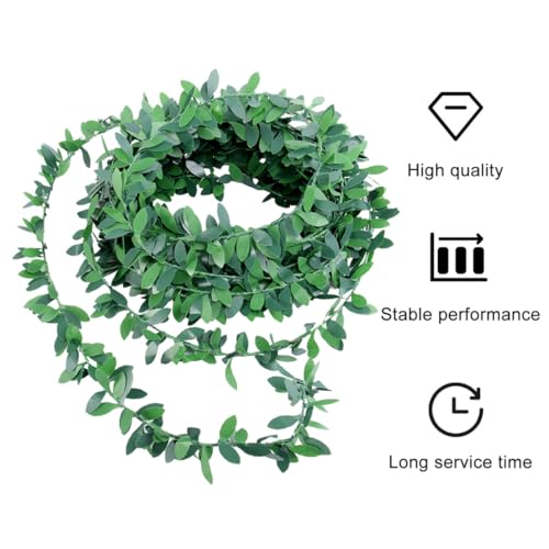 Ciieeo 7.5m Artificial Vines Green Leaf Wall Decor Simulated Vine Garland for Wedding Party Hanging Vines for DIY Handband