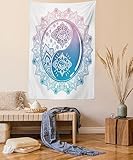 Photo Gallery abakuhaus ying yang tappeto da parete e copriletto, ying yang mandala asiatico, colori chiari non sbiadiscono, 110 x 150 cm, rosa blu Photo Gallery abakuhaus ying yang tappeto da parete e copriletto, ying yang mandala asiatico, colori chiari non sbiadiscono, 110 x 150 cm, rosa blu