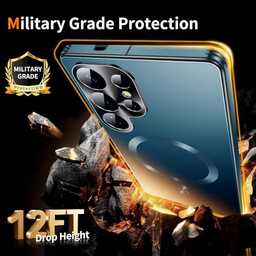 Image of for Samsung Galaxy S25 Ultra Case, Heavy-Duty Slim Design Compatible with MagSafe, Strong Magnetic Shockproof Protection for Screen & Camera Cover Case for Samsung S25 Ultra,Blue