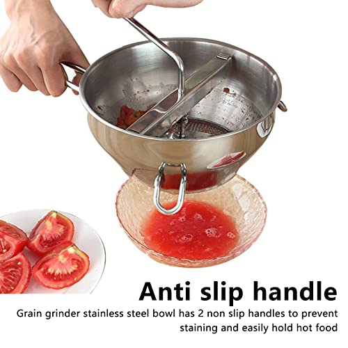 Passer Broyeur en acier inoxydable avec 3 disques pour robot culinaire manuel Concasseur à confitures Légumes Fruits Pommes de terre Ail Press