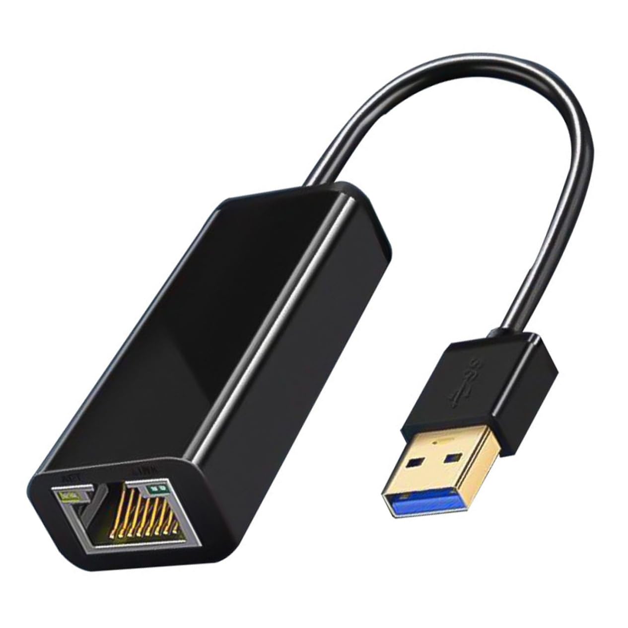 Happyyami USB Ethernet Adapter High-Speed LAN Network Adapter for Desktop Laptop Driver Stable Streaming Gaming Compatible Multiple Systems