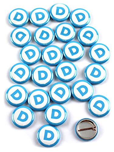 Democrat Logo Pinback Buttons - 1 Inch Round - 25 Pack