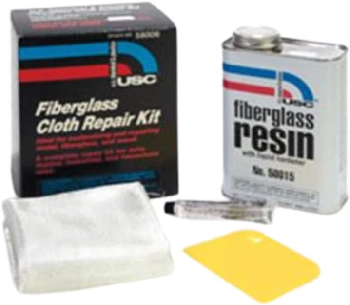 U. S. Chemical & Plastics USC-58005 Fiberglass Repair Kit, Quart Repair Kit [mat]