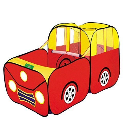 Pericross 2-in-1 Boys Train Indoor Play Tents Playhouse with Basket for Kids Children