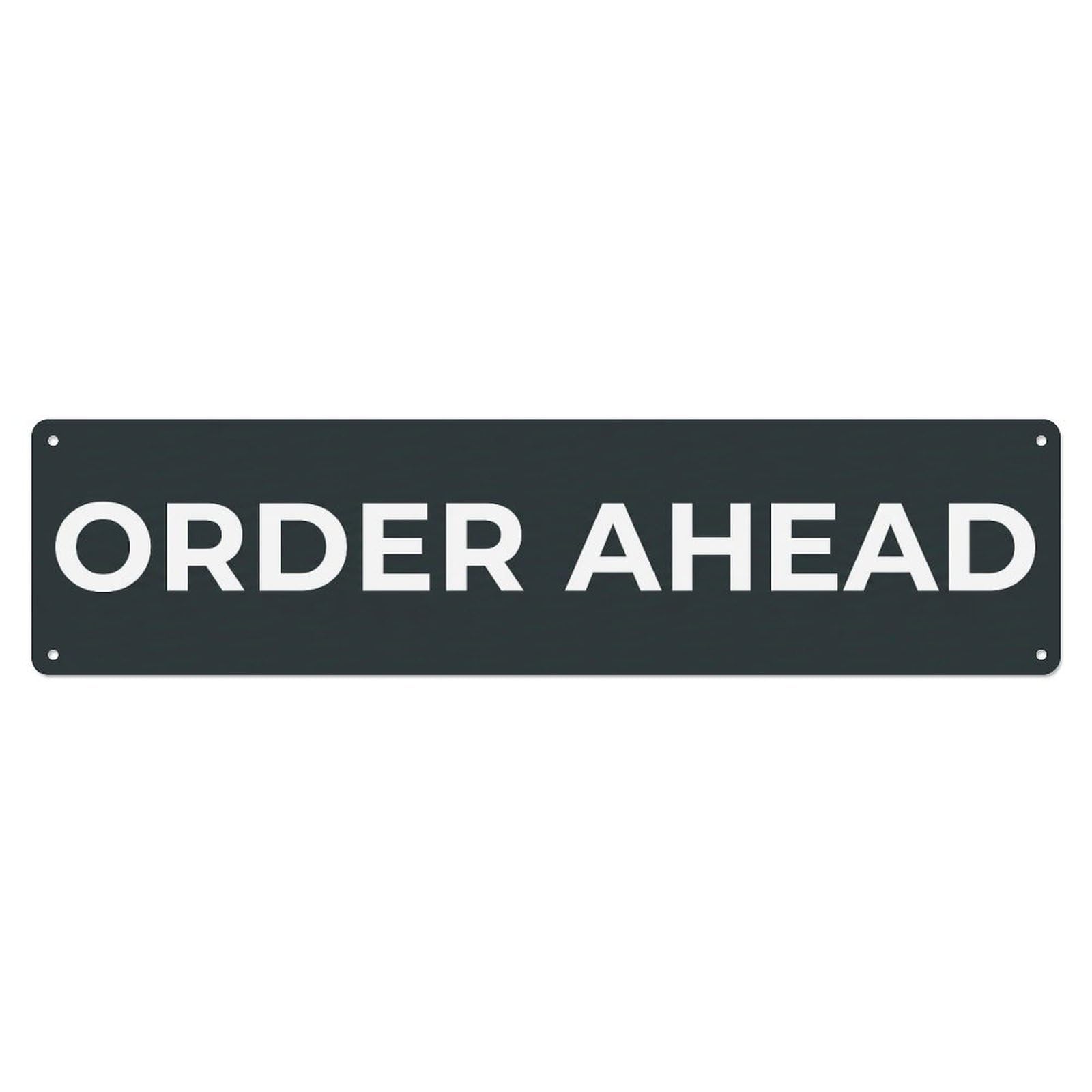 Metal Tin Sign Order Ahead Skip Line