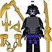 LEGO Ninjago Minifigur Lord Garmadon (mit 4 Armen, Legacy) und 7 goldene Waffen
