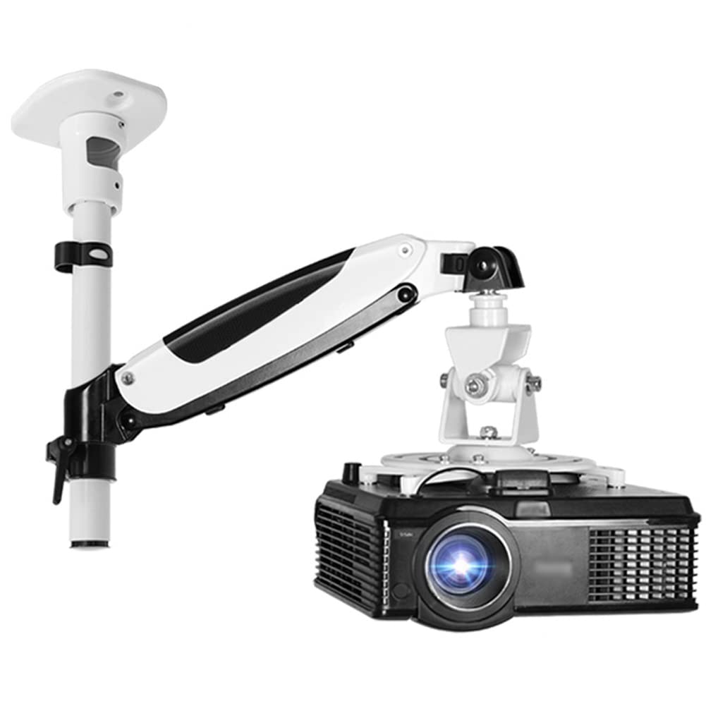 Soporte de proyector, soporte de techo de pantalla de proyector universal, kit de montaje de pared de proyector de 360 grados de aleación de aluminio, capacidad de carga máxima de 6,5 kg para cámara