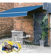 Amazon | Moubhjd オーニングテント 格納式, 3x2.5m 商業店舗用ひさし