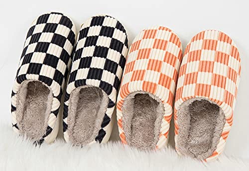 Women Men House Slippers Soft Plaid Scuff Slides Cozy Memory Foam Slipper Slip on Warm Checkered Shoes Indoor Outdoor3
