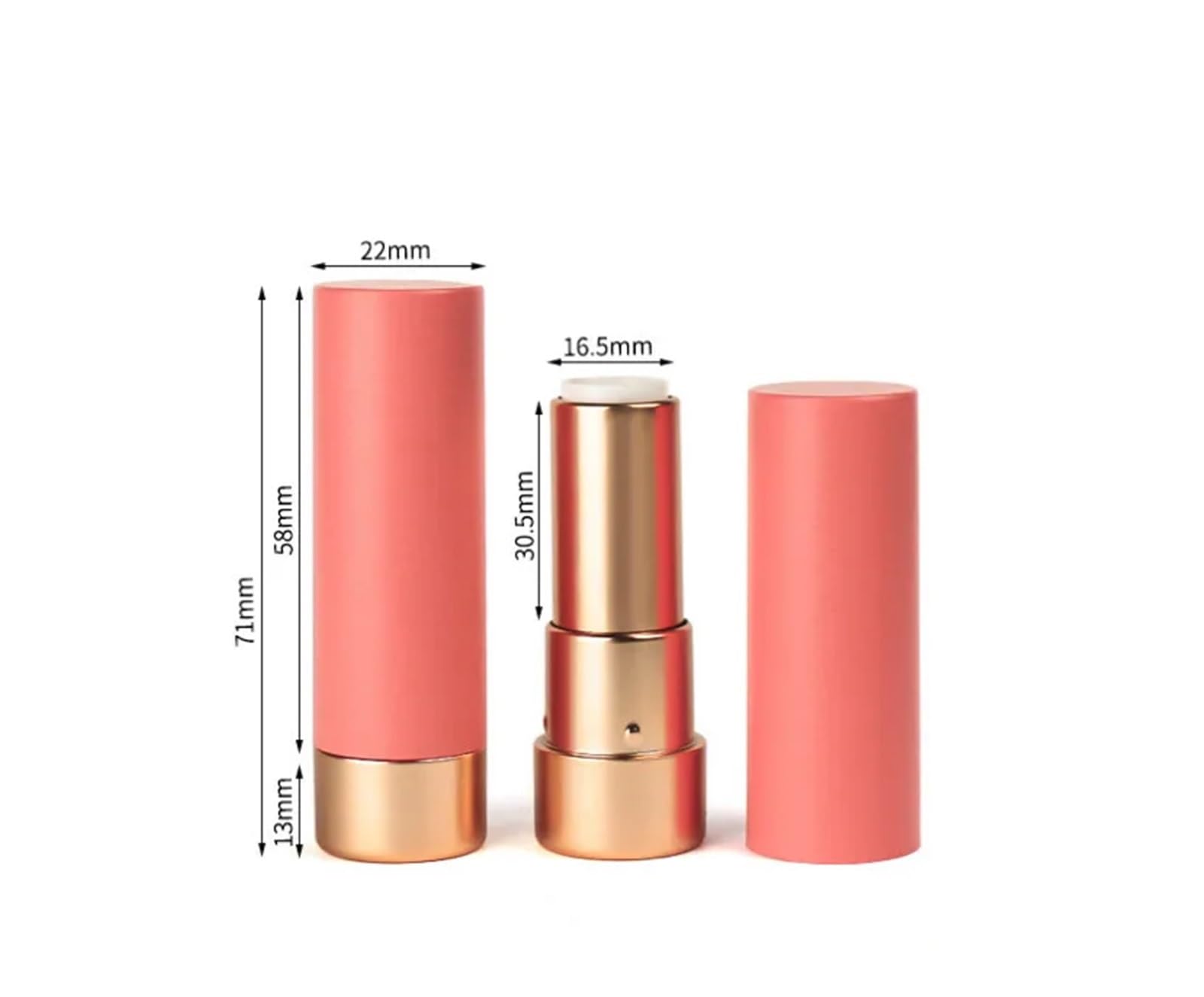 Tubos vacíos de lápiz labial, 10 botellas vacías de 12.1 mm, recipientes redondos de bálsamo labial, brillo de labios, cosméticos para pintalabios de bricolaje (50 unidades)