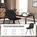 Aivermeil Modern Dining Chairs Set of 4, Quality Faux Leather Upholstered Dining Chairs with Metal Legs, Dinner Chairs for Dinning Room Kitchen, Black