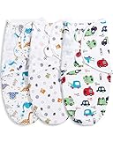 Bubble bear Baby Boy Girl Swaddle Blankets, 3-6 Months - Hypoallergenic, Adjustable Swaddle Sleep Sacks, Cute Soccer Ball, Dinosaur Pattern, 3 Pack