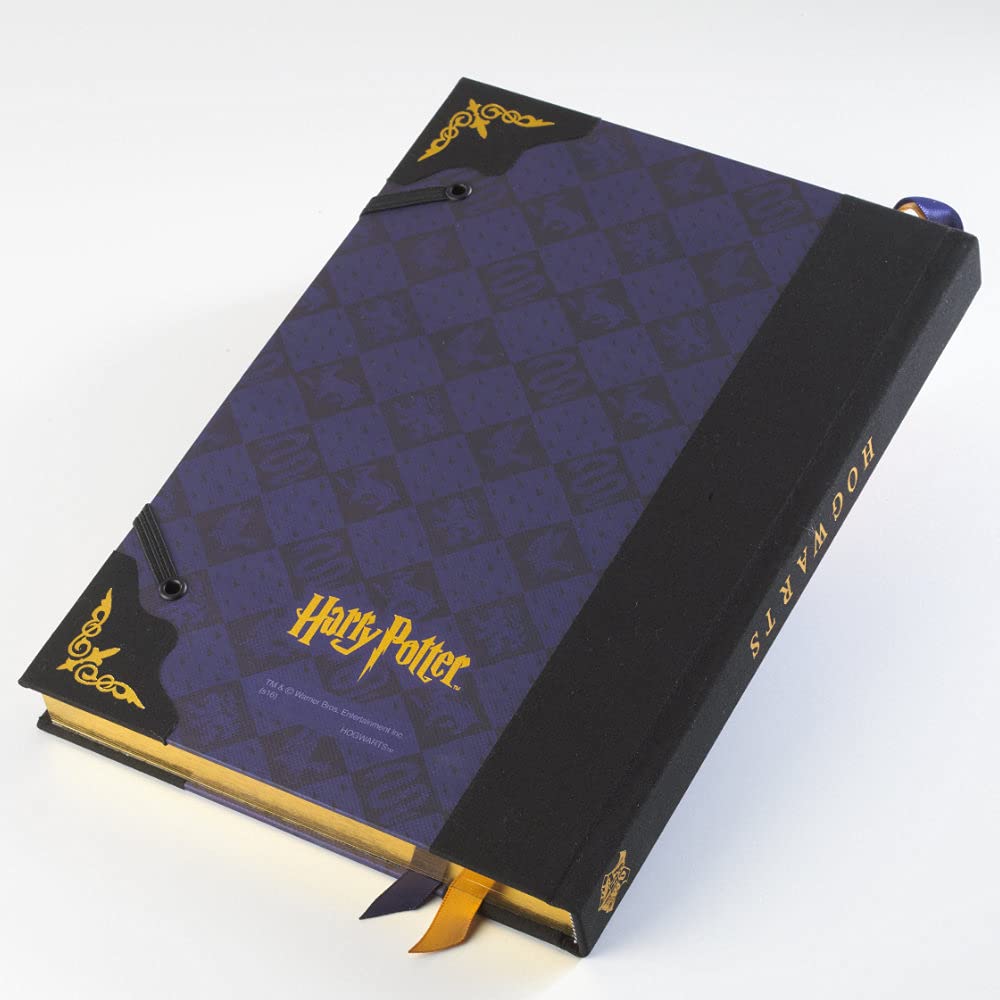 The Noble Collection Harry Potter Hogwarts Journal - 9.75in (25cm) Hardbound Lined with Gilded Edges and Die Cast Enameled Crest - Officially Licensed Film Set Movie Props Gifts