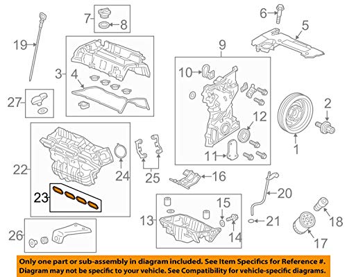 MIL Comes On with DTC P0087 - 2014 Honda Accord 3 Honda 17115-5A2-A01, Engine Intake Manifold Gasket
