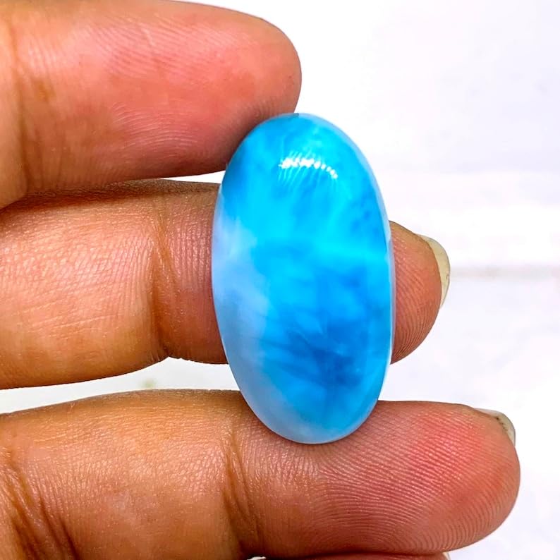 Larimar de qualité supérieure 29mm pour bague d'exception et pendentif - 2