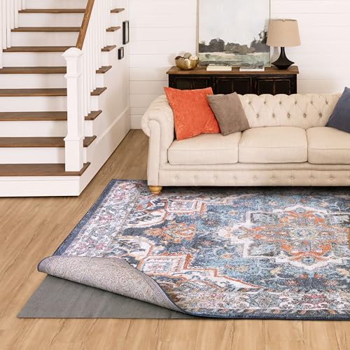 Mohawk Home Low Profile Waterproof Rug Pad Utility Solid Gray 8' Round Rug Pad Perfect for Kitchen, Living Room, Kids Room, Dining Room, Hallway, Office, Garage, Entryway, Bathroom, Laundry Ro by Mohawk Home - Image 3