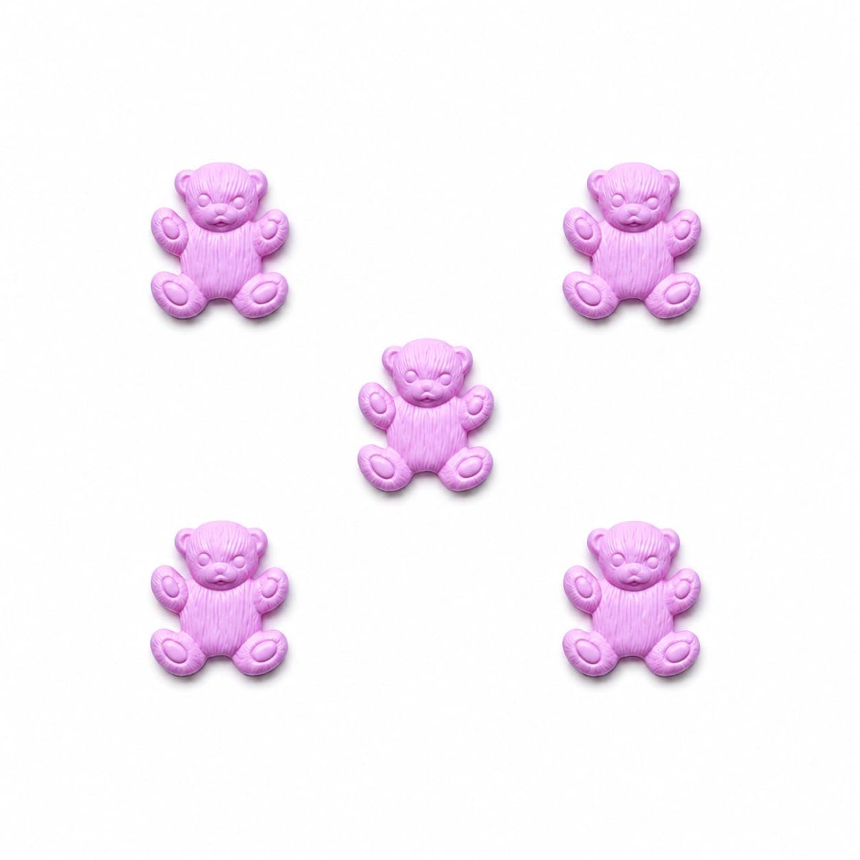 Teddy Bear Buttons (5 or 8 Pack) (Pale Pink)