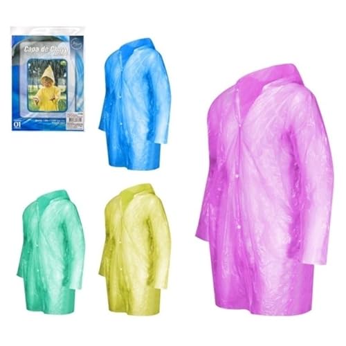 Capa de Chuva Infantil com Capuz Impermeável Reutilizável Criança Linha Premium M5 Armarinhos (BR, A