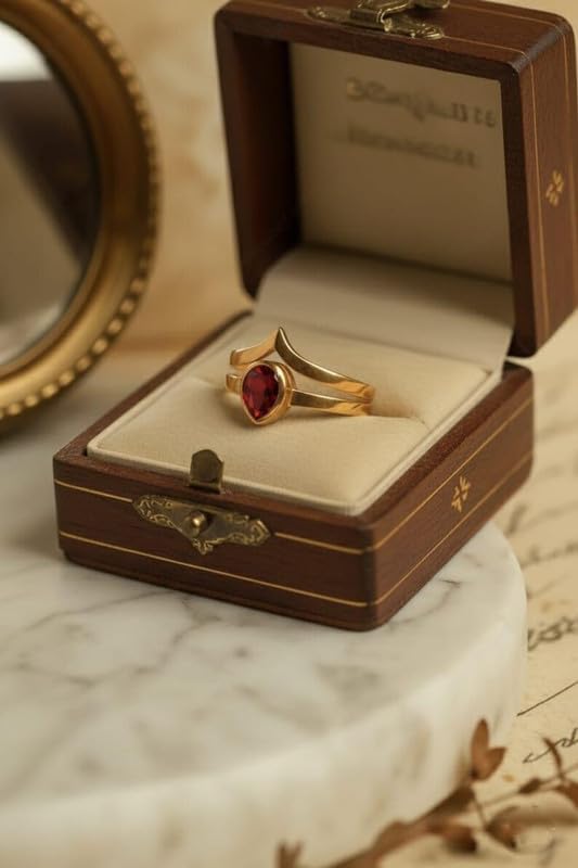 Garnet Gemstone Gold Plated And Sterling Silver for Stone Band Wome Ring Handmade Jewelry GMR67