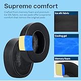 MMOBIEL Ear Pads Replacement for SteelSeries Arctis Nova Pro Wireless Headphones Cooling Gel Ear Pad Cushions - Noise Isolation Earpads Replacement – Black - Image 3