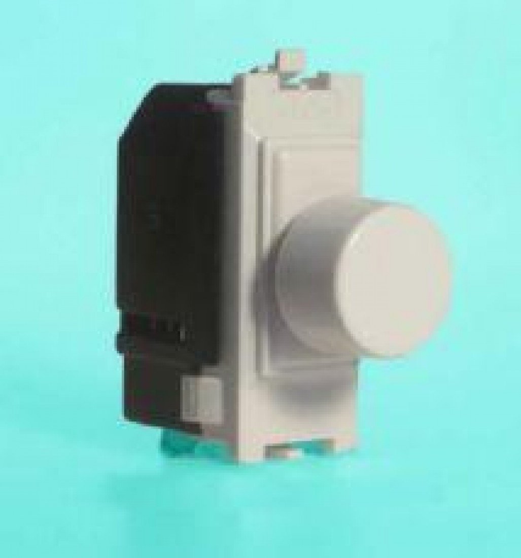 Varilight 2-Way V-Dim Push On/Off Rotary Dimmer 60-400W (1 Grid Space) White