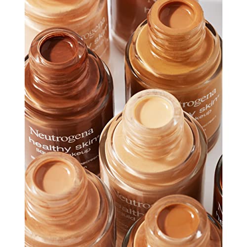 Neutrogena Healthy Skin Liquid Makeup Foundation, Broad Spectrum Spf 20 Sunscreen, Lightweight & Flawless Coverage Foundation With Antioxidant Vitamin E & Feverfew, 40 Nude, 1 Fl. Oz #TOP4