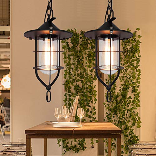 Lustre industriel E27 rétro en métal pour plafond de salon et cuisine style loft