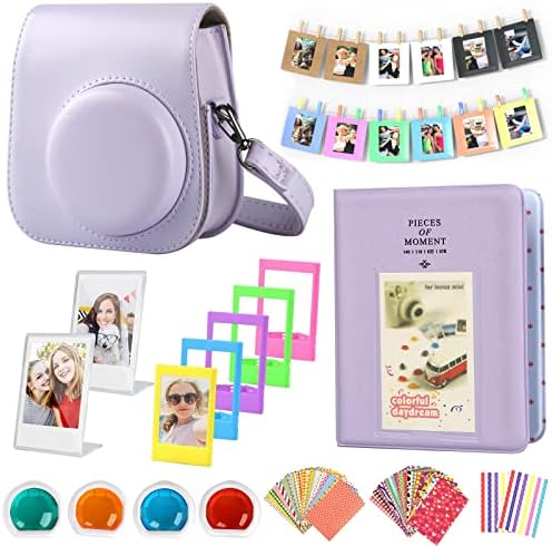 Gugxiom Instax 12 Zubehör Set | Mit Tasche, Album & Filter | Hell-Pink - Kreativ-Set Für Sofortbild-Fans