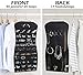 MISSLO Dual sided Hanging Jewelry Organizer with 40 Pockets and 24 Hook & Loops Closet Necklace Holder for Earring Bracelet Ring Chain with Hanger, Black