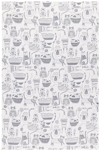 Image of Now Designs Floursack Dishtowel Set of 2 | London Gray Purr Party
