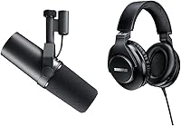 Vista 1 de Shure SM7B Micrófono dinámico vocal para transmisión, podcast y grabación, micrófono de estudio XLR, parabrisas desmontable, color negro y Shure