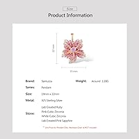 Vista 4 de Santuzza Colgante de flor de plata esterlina para mujer