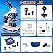 Microscope for Kids Adults,40X-2000X MAXLAPTER Compound Monocular Microscope with WiFi Electronic Eyepiece,Upper and Lower Dual LED,Microscope Slides,Phone Adapter,Microscope kit for Lab Home Student