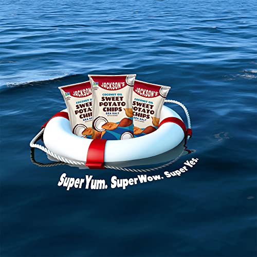 Jackson’s Sweet Potato Kettle Chips With Sea Salt Made With Premium Coconut Oil (5 Oz, Pack Of 12) - Allergen-Friendly, Gluten Free, Peanut Free, Vegan, Paleo Friendly - Shark Tank Product #TOP5