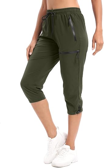Womens Hiking Cargo Capri Pants 