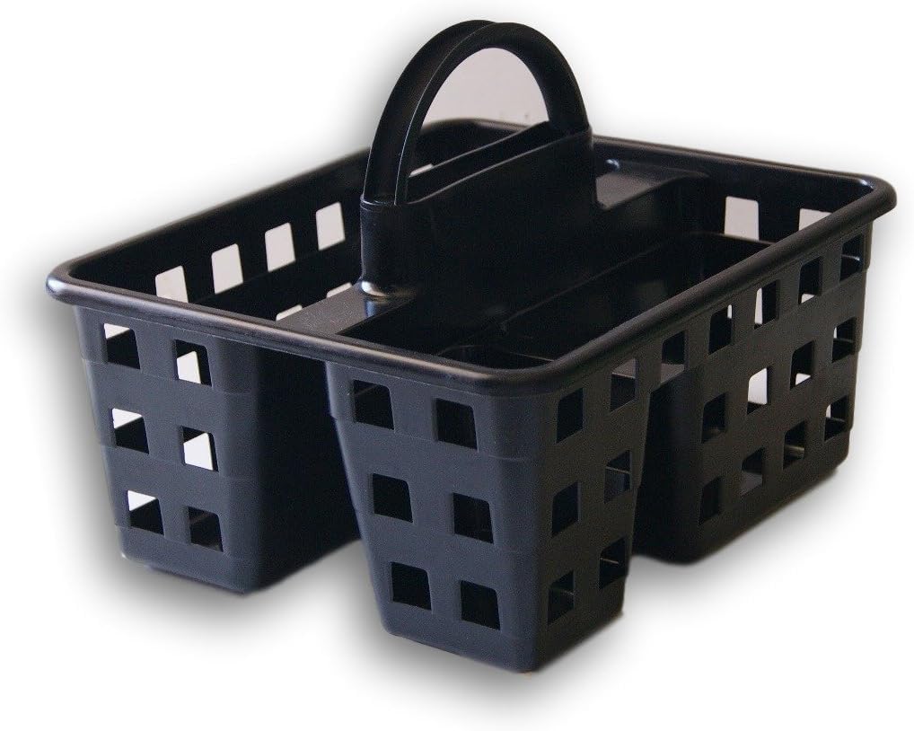 MAJUU CONNECT 5 COUNT BLACK Bulk Caddy Tote Small Utility Storage organizer for variety house hold Items Shower