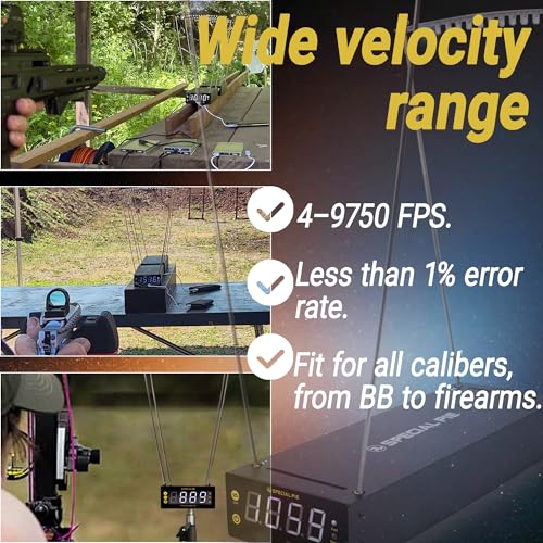 SPECIAL PIE Chronograph für ballistische Daten, Präzisionsmessung 4–9750 FPS mit Sofortergebnissen (Timer&Chrono)