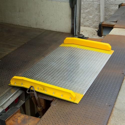 DMC-FPPS 36\'\' x 60\'\' Aluminum Dock Board with Steel Curb 10,000lbs Heavy Duty Pallet Jack Loading Dock Plate Ramps - Thumbnail 4